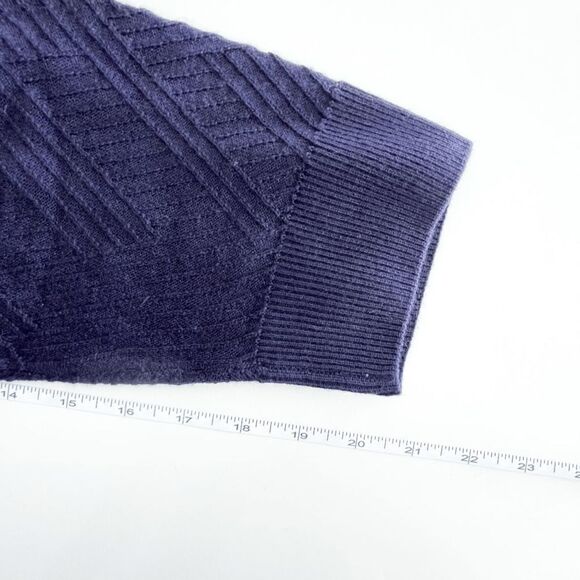 Jermyn & Bond Mens Sweater Knit V Neck Purple Wool Blend XL - Picture 8 of 8